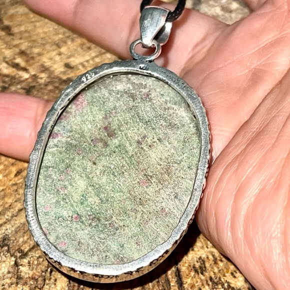 Ruby Fuchsite Pendant 2” - Picture 9 of 13